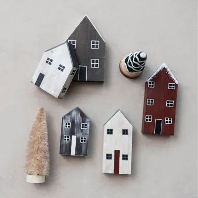 MUST BE SANTA | Shop Sales Events Antique Farmhouse Scrap Wood Christmas Village, Wooden House Decoration, Driftwood Diy, Small Wooden House, Gingerbread Village, 3d Craft, Wooden Houses, Driftwood Crafts, Christmas Signs Wood