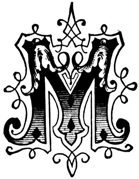 M, Ornamental letter | ClipArt ETC Graffiti Letter M, Fancy Letter M, Different Letter Fonts, Alphabet Graffiti, The Letter M, Alfabet Letters, M Letter, Tattoo Lettering Fonts, Fancy Letters