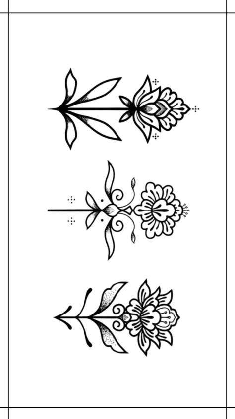 Folk Art Floral Tattoo, Ornamental Floral Tattoo, Art Nouveau Floral Tattoo, Small Mandalas, Art Nouveau Tattoo Design, Drawing Symbols, Hand Palm Tattoos, Polish Tattoos, Art Nouveau Tattoo