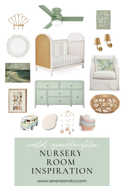 #Grandmillenialstyle #coastalgrandmother #coastalnursery
#PalmBeachDecor #nurseryroominspiration #moodboard
#InteriorDesignStyles #coastalgrandmotheraesthetic
#CoastalGranddaughter #naturalnursery #Roomideas
#ColorfulInteriors #homedecorideas #nurseryideas #nurserydecor #nurserythemes Sea Glass Nursery, Beach Inspired Nursery, Vintage Coastal Nursery, Serene And Lily, Seafoam Nursery, Coastal Nursery Girl, Neutral Ocean Nursery, Green Nursery Girl, Nursery Coastal