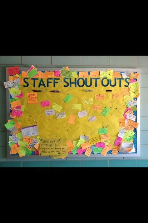 Embedded image Peer Recognition Board, Employee Recognition Board, Employee Appreciation Board, Peer Recognition, Work Team Building, Teacher Morale, Morale Boosters, Staff Morale, Assistant Principal