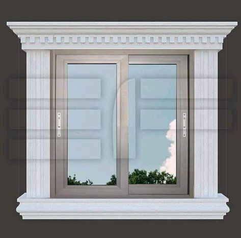 Classic Window Design Exterior, Front Window Design, Frameless Windows, Technology Aesthetic, Modern Window Design, Architectural Detailing, Windows Design, Down Ceiling Design, House Window Design