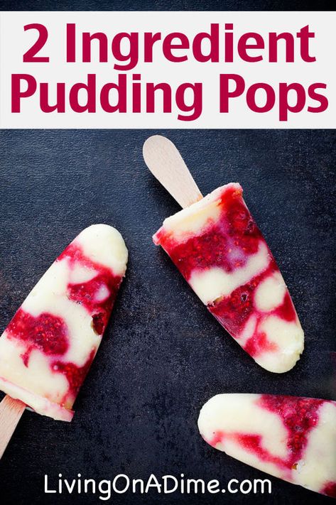 Orange Popsicles Recipe, Pudding Pops Recipe, Raspberry Yogurt Popsicles, Frozen Pudding, Healthy Popsicle Recipes, Pudding Pops, Healthy Popsicles, Pudding Pop, Homemade Pudding