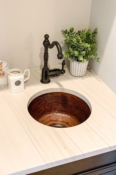 Handmade Artisan Copper Kitchen & Bath | Premier Copper Products - Inspiration Gallery Hammered Copper Sink, Copper Bar Sink, Sink With Accessories, Bar Sink Faucet, Copper Sinks, Bar Prep, Copper Tiles, Round Sink, Bar Faucet