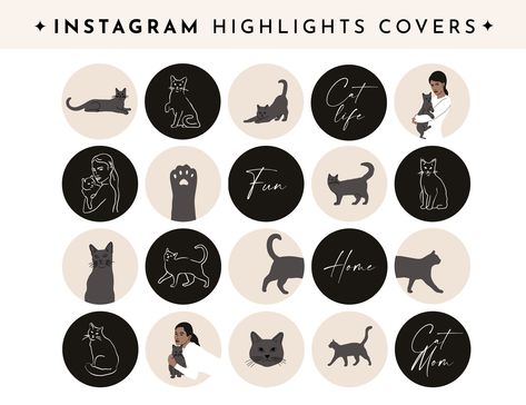 10+ cute and creative Instagram story templates for cat moms to help them share their love for their feline friends with their #Logos #Pet_Highlight_Cover_Instagram #Cat_Highlight_Cover_Instagram #Cat_Instagram_Highlight_Cover Cat Highlight Cover Instagram, Cat Instagram Highlight Cover, Mom Instagram Story, Blogger Branding, Instagram Chat, Icon Ig, Logo Cat, Mom Instagram, Highlight Ig