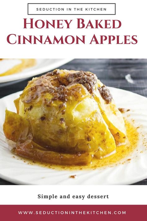 Honey Baked Cinnamon Apples is a simple and easy dessert you can make at home. You can even with a scoop of ice cream. via @SeductionRecipe Apples With Cinnamon, Cinnamon Recipe, Easy Baked Apples, Baked Cinnamon Apples, Chicory Recipe, Honey Baked, Apple Recipe, Pinterest Food, Scoop Of Ice Cream