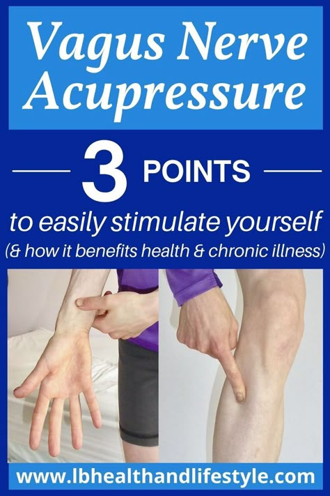 3 vagus nerve acupressure points to stimulate yourself Vagus Nerve Damage, Vagus Nerve Stimulator, Nervus Vagus, Pressure Point Therapy, The Vagus Nerve, Nerve Health, Vagus Nerve, Acupuncture Points, Acupressure Points