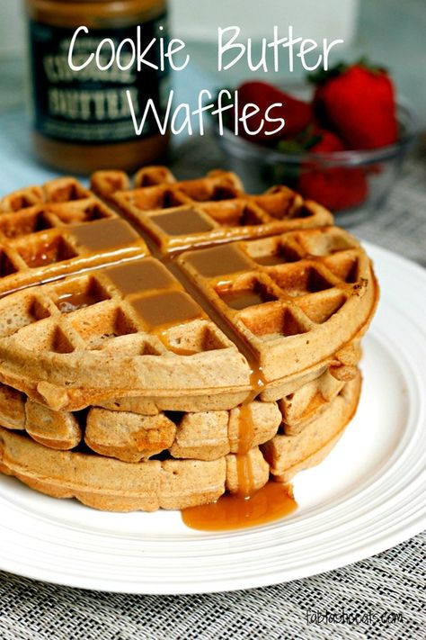 Tasty & budget friendly recipes, money saving tips, and family friendly travel Biscoff Cookie Butter, White Chocolate Cookies, Birthday Breakfast, Eat Cookies, Waffle Toppings, Cookie Butter, Butter Cookies Recipe, Sweet Cookies, Syrup Recipe