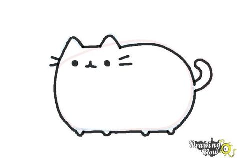 How to Draw Pusheen - DrawingNow How To Draw Pusheen, Drawing Video Tutorial, Drawing Steps, Easy Step By Step Drawing, Cartoon Drawing Tutorial, Drawing Lessons For Kids, Drawing Lesson, Pusheen Cat, Body Figure