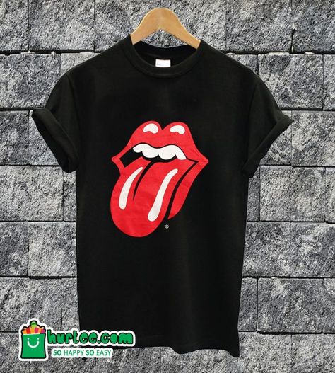 Rolling Stones Shirt, Rolling Stones Logo, Cool Outfits For Men, Rolling Stone, Direct To Garment Printer, Logo T Shirt, Black T Shirt, Rolling Stones, 50 Years