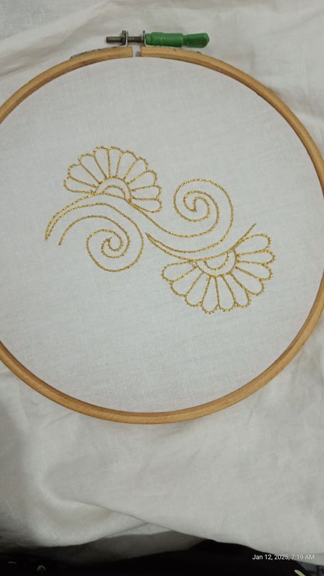 Aariwork#chainstitch #motif#simpledesign#easystitch Aari Work, Chain Stitch, Embroidery, Chain, Quick Saves, Pins