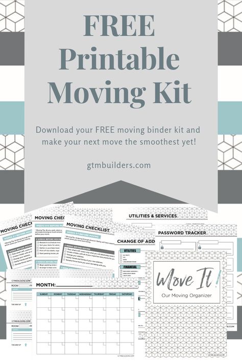 Moving To Do List, Moving Checklist Printable, Moving House Packing, Moving Binder, Moving Printables, Moving List, Moving Timeline, Moving House Checklist, Binder Printables Free