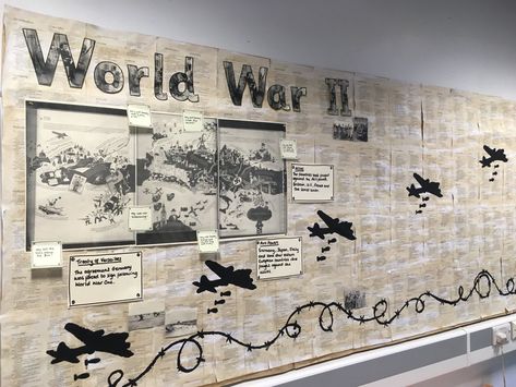 Social Studies Exhibition Ideas, History Display Boards, World History Bulletin Board Ideas, Ww2 Display Ks2, Ww1 Display, Classroom Displays Secondary, Classroom Displays Ks2, History Teacher Classroom, History Classroom Decorations