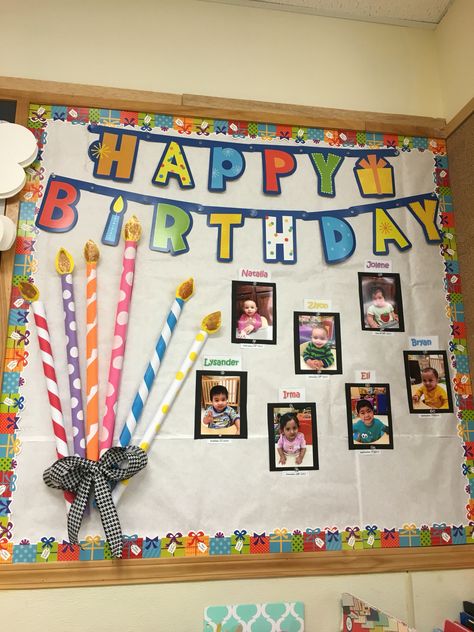 Birthday bulleting board Employee Birthday Bulletin Board Ideas, Birthday Billboard Ideas, Birthday Board Themes, Birthday Board Ideas For Work, Birthday Display Board, Birthday Board Ideas, Saturday Greetings, Preschool Boards, Birthday Bulletin Boards