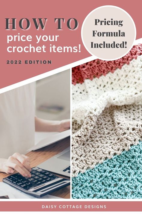 Learn how to price your crochet items image Crochet Items To Sell, Selling Crochet Items, Crochet Projects To Sell, Pricing Formula, Crochet Craft Fair, Crochet Store, Popular Crochet, Selling Handmade Items, Crochet Business