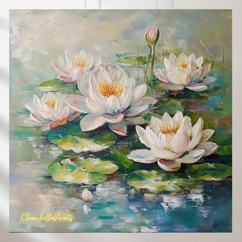 Lotus Watercolor, Watercolor Lily, White Water Lily, Japanese Lotus, Water Lily Flower, Water Lilies Painting, Watercolor Lotus, Pond Painting, Illustration Kunst