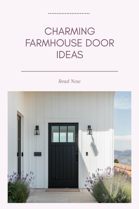 Inspiring ideas for farmhouse front doors that combine rustic decor and warm entrance styles with inviting summer florals and chic vintage designs. Image captures the essence of farmhouse aesthetics. Farmhouse Front Door Ideas, Cozy Wreaths, Unique Paint Colors, Dining Room Colour Schemes, Front Door Ideas, Farmhouse Entry, Decorative Hinges, Farmhouse Door, Farmhouse Front Door