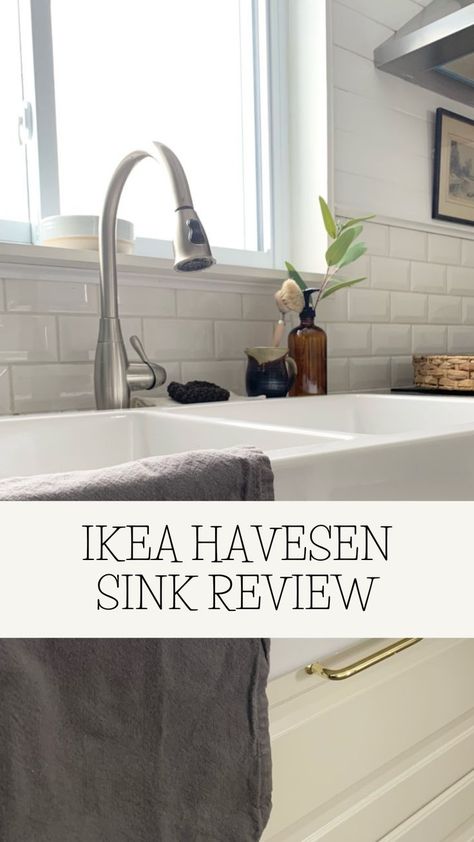 IKEA Havesen Farmhouse sink review Ikea Sink Kitchen, Ikea Havsen Sink, Havsen Sink Ikea, Undermount Farmhouse Sink, Ikea Kitchen Sink, Ikea Sink, Ikea Farmhouse Sink, Ikea Sinks, Ikea Farmhouse