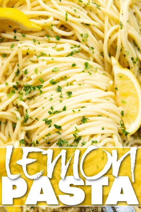 This Lemon Pasta is silky smooth, outrageously tasty and comes together in under 15mins. Plus it couldn’t be easier to make! | www.dontgobaconmyheart.co.uk Lemon Fettuccine Pasta, Easy Lemon Pasta, Pasta Lemon, Popular Pasta Recipes, Lemon Pasta Recipes, Draw Eyebrows, Dinner Recipes With Ground Beef, Recipes With Ground Beef, Pasta Side Dishes