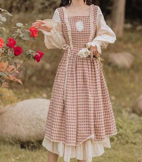 Spell Dress, Farm Dress, Spell Dresses, Fairy Dresses, Cottagecore Fashion, Dress Cottagecore, Country Dresses, Cottagecore Dress, Long Sleeve Midi