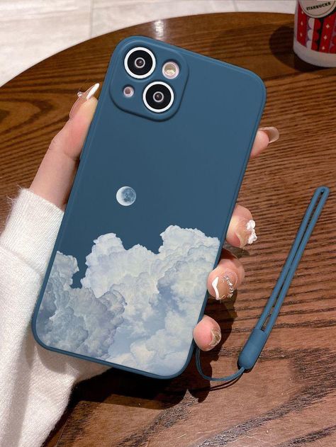 Diy Resin Phone Case, Artsy Phone Cases, Phone Case Diy Paint, Diy Phone Case Design, Retro Phone Case, Blue Phone Case, Phone Covers Diy, Phone Cover Design, Girly Phone Cases