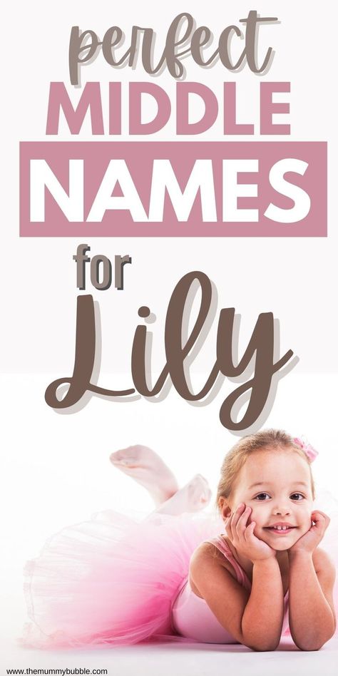 Adorable and perfect middle names for Lily. Over 200 middle name ideas that work perfectly with Lily as a first name for a baby girl. Lily Name Meaning, Lilly Name, Lily Name, Girl Middle Names, Middle Name Ideas, Baby Middle Names, Cute Middle Names, Olivia Name