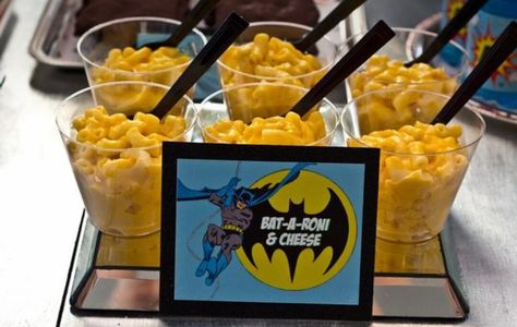 Batman Party Foods, Batman Food, Batman Themed Birthday Party, Lego Batman Birthday, Batman Baby Shower, Movie Food, Super Hero Party, Marvel Birthday Party, Avengers Theme