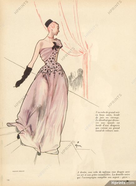 Renee Gruau, Lucien Lelong, Costume Illustration, Robert Piguet, Jacques Fath, Rene Gruau, Fashion Illustrators, Fashion Drawings, Original Fashion