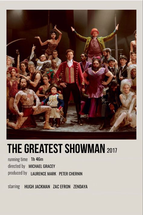 minimal polaroid movie poster for the greatest showman