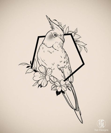 Cockatiel Tattoo, Cockatoo Tattoo, Folk Botanical, K Tattoo, Remembrance Tattoos, Window Color, Pet Bird, Birds Tattoo, Tiny Tattoos