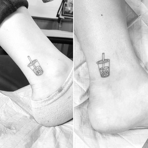 Tea Tattoo, Matching Friend Tattoos, Timeless Tattoo, Relationship Tattoos, Coffee Tattoos, Summer Tattoo, Bff Tattoos, Realistic Tattoo, Cute Tiny Tattoos