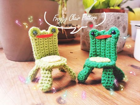 Chair Crochet, Froggy Chair, K K Slider, Crochet Frog, Kawaii Crochet, Fun Crochet Projects, Crochet Things, Crochet Inspo, Diy Crochet Projects