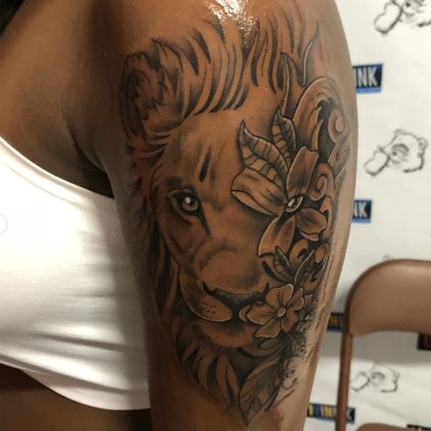 Creative Astrology Tattoo Ideas for Every Zodiac Sign — See Photos | Allure Leo Tattoo For Black Women, Leo Tattoo For Women Thigh, Leo Tattoo Black Women, Leo Women Tattoos, Picies Zodiac Tattoo Ideas, Tattoo Ideas Female Leo, Leo Tattoos For Women, Leo Zodiac Tattoos For Women, Tattoo Ideas Leo