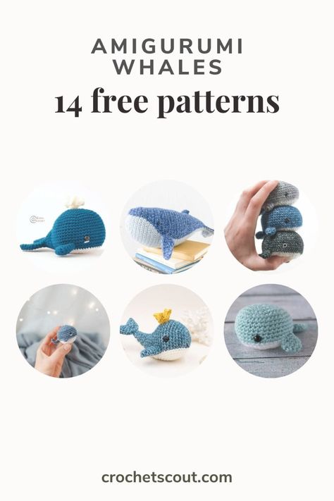 Crochet Whales - Free Pattern Roundup #whale #baby #crochet #patterns #kids #toys #crafts Beluga Whale Crochet Pattern Free, Crochet Patterns Whale, Whale Crochet Pattern Free, Whale Crochet Pattern, Items To Crochet, Whale Crochet, Plushies Crochet, Loom Knitting Tutorial, Macrame Wood