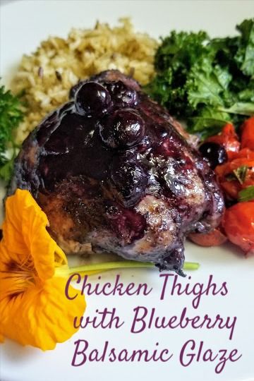 Chicken With Blueberry Sauce, Blueberry Balsamic Chicken, Firehouse Meals, Oven Roasted Cherry Tomatoes, Stuff Chicken, Blueberry Balsamic, Balsamic Chicken Thighs, Blueberry Chicken, Duck Breast Recipe