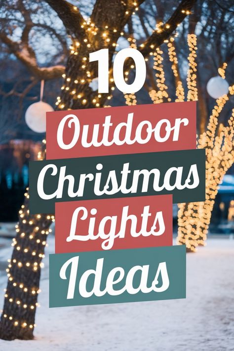 10 creative ideas for outdoor Christmas lights. Christmas Yard Decorations Lights, Christmas Light Walkway, What To Do With Christmas Lights, Outdoor Xmas Decorations Lighting Ideas, Outdoor Christmas Decorations Small Yard, Christmas Lights On Shrubs, Straight Christmas Lights On House, Diy Christmas Outdoor Lights, Christmas Solar Lights Ideas Outdoor