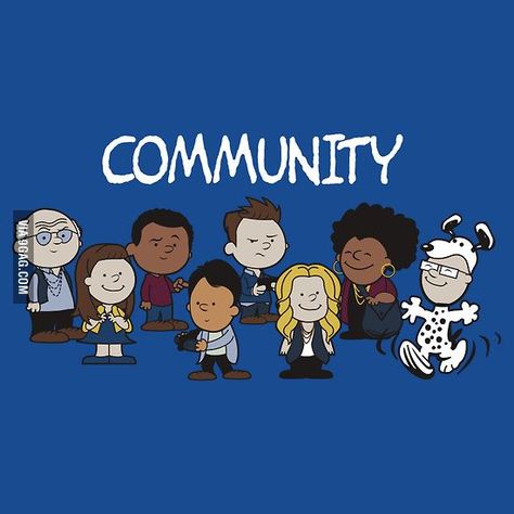 Peanuts x Community Community Tv Show, Community Tv, Film Games, Nerd Alert, Geek Out, People Standing, Cultura Pop, Best Shows Ever, Best Tv