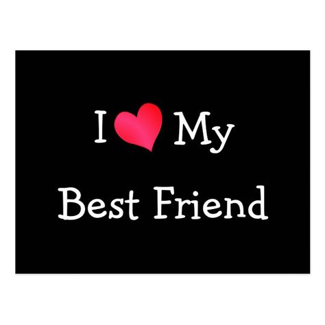 I Love My Best Friend Postcard | Zazzle.com I Love My Best Friend, Snapchat Questions, Love Postcard, Hot Pink Heart, Bff Photography, Couples Doll, Joker Images, Best Friend Wallpaper, Biker Tattoos