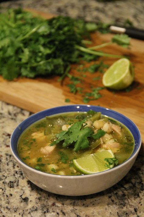 Spicy Green Chile Chicken Pozole to Ring in Fall – TYPE 1 TRAVELER Posole Recipe Chicken, Chicken Pozole Recipe, Green Chili Soup, Chicken Posole, Green Pozole, Chicken Pozole, Posole Recipe, Pozole Recipe, Green Chile Stew