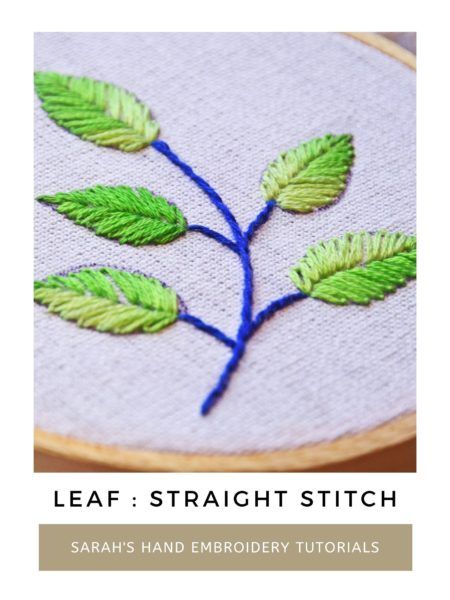 Hand Embroidery Stitches- The Reverse Side - Sarah's Hand Embroidery Tutorials Embroidered Leaves, Embroidery Lessons, Feather Stitch, Lazy Daisy Stitch, Stitch Pictures, Embroidery Videos, Hand Embroidery Tutorial, Embroidery Book, Brazilian Embroidery