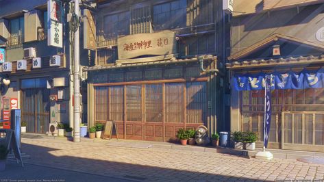 ArtStation - Restaurant street, Arseniy Chebynkin Anime City, Aesthetic Stores, Japan Street, Traditional Style Homes, Japan Aesthetic, Japanese Restaurant, Beautiful Places In The World, Anime Scenery Wallpaper, Anime Inspired