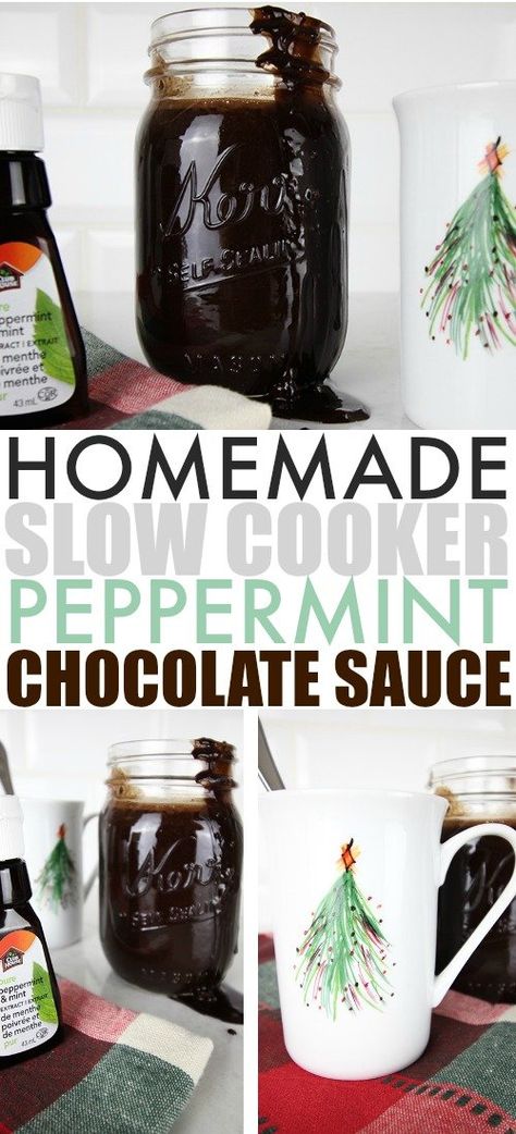 Slow Cooker Chocolate Peppermint Syrup - The Creek Line House Mrs Fields Chocolate Chip Cookies, Layered Dessert Recipes, Homemade Syrups, Salted Caramel Chocolate Cake, Peppermint Syrup, Peppermint Chocolate, Peppermint Hot Chocolate, Christmas Food Gifts, Peppermint Mocha