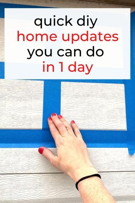 Update your home decor in a day with these easy and simple diy ideas. Home upgrades on a budget. Easy home updates for cheap diy. #hometalk #homemakeover #decor #homedecor | sponsored Cheap Ways To Remodel Your Home, Cheap Diy Home Upgrades, Small Diy Projects For The Home, Cheap House Makeover Ideas, Home Improvement Ideas On A Budget, Budget Home Decor Ideas, Quick Home Projects, Simple Home Improvement Ideas, Low Budget Diy Home Decor