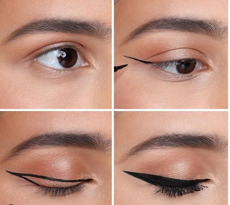 How To Draw Eyeliner, 40th Photoshoot, Winged Eyeliner Tutorial, Tutorial Eyeliner, Eyeliner For Beginners, Makeup Tutorial Eyeliner, Best Eyeliner, Eye Makeup Steps, Ethereal Makeup