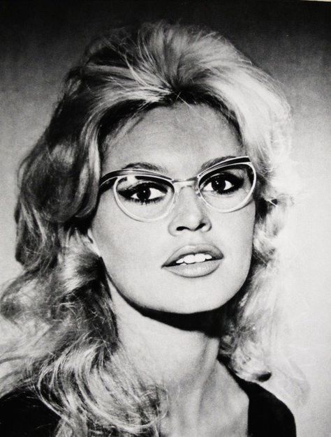 10 Sunglasses & Eyeglasses Inspired by Vintage Celebrities - Vint & York Bridgette Bardot, Bridget Bardot, Marlene Dietrich, Rock N’roll, Actrices Hollywood, French Actress, Wearing Glasses, Beauty Icons, Brigitte Bardot