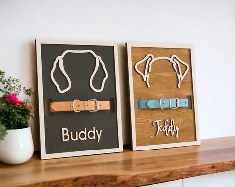 Dog Collar Display Memorial, Dog Loss Gift, Dog Collar Memorial Ideas, Gifts For Dog Lovers, Dog Memorial Ideas, Pet Memorial, Pet Memorial Ideas, Dog Collar Display, Pet Memorial Frames