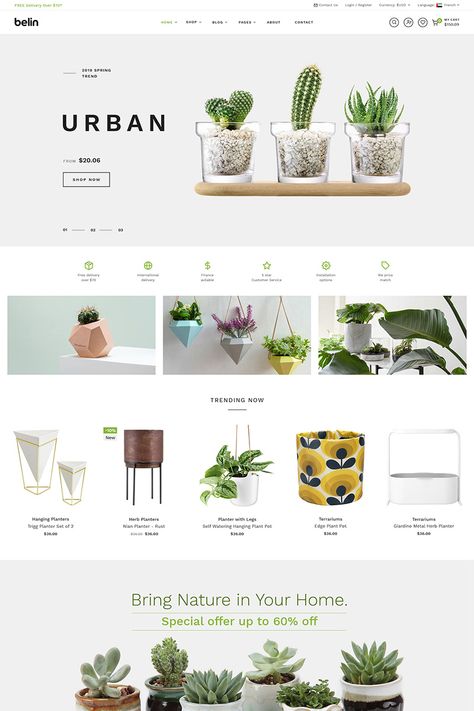 Belin WooCommerce Theme, #Ad #Belin #WooCommerce #Theme Plant Shop Website Design, Website Branding Design, Shop Website, Dropshipping Business, Shopify Website Design, 2160x3840 Wallpaper, Dropshipping Store, Ecommerce Web, Plant Shop