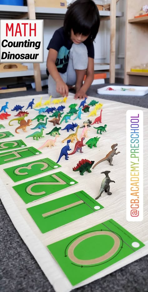 Preschool dinosaur theme - Montessori Dino Letter Activities, Dinosaur Maths Eyfs, Prek Dinosaur Theme, Montessori Dinosaur Activities, Dinosaur Centers Preschool, Pre K Dinosaur Activities, Prek Dinosaur Activities, Kindergarten Dinosaur Activities, Dinosaur Math Preschool