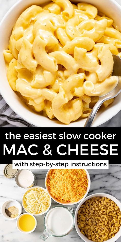 The Best Crock Pot Mac and Cheese Crock Pot Macaroni And Cheese, Crock Pot Macaroni, Mac N Cheese Crockpot, Slow Cooker Mac Cheese, Crock Pot Mac And Cheese, Crockpot Mac N Cheese Recipe, Crock Pot Mac, Pot Mac And Cheese, Crockpot Mac And Cheese