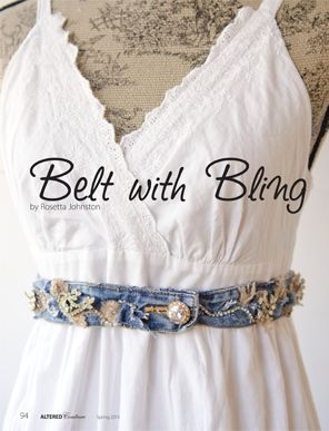 Upcycle Project: Belt with Bling...Waistband of old Jeans...No pattern just embelish with anything you like... Denim Crafts Diy, Blue Jeans Crafts, Denim Jewelry, Denim Projects, Diy Vetement, Repurposed Clothing, Recycled Jeans, Altered Couture, Denim Ideas